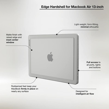 Incase Edge Hardshell Case - Etui MacBook Air 13” M3 (2024) / M2 (2022) (Clear)