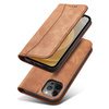 Magnet Fancy Case Case for iPhone 12 Pro Max Pouch Wallet Card Holder Brown