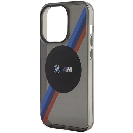 Hülle BMW BMHMP14LHDTK iPhone 14 Pro 6.1&quot; grau/grau Tricolor Stripes MagSafe