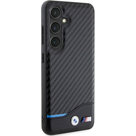 Etui BMW Leather Carbon na Samsung Galaxy S24 - czarne