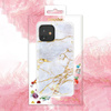 Kingxbar Agate Series eleganckie etui pokrowiec z nadrukiem agat iPhone 12 mini czerwony