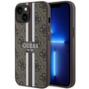 Guess GUHMP14SP4RPSW iPhone 14 6,1&quot; braun/braunes Hardcase 4G bedruckte Streifen MagSafe