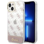 Original Case IPHONE 14 PLUS Guess Hardcase 4G Pattern Script pink