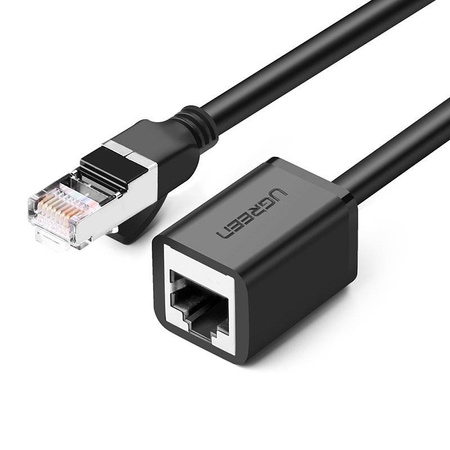 Ugreen przedłużacz kabel internetowy Ethernet RJ45 Cat 6 FTP 1000 Mbps 2 m czarny (NW112 11281)