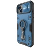 Nillkin CamShield Armor Pro Case iPhone 14 Hülle gepanzerte Abdeckung mit Kameraabdeckungsringständer blau