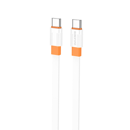 Borofone Kabel BX89 Union - Type C na Type C - PD 60W 1 metr biało-pomarańczowy