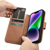 iCarer Wallet Case 2in1 iPhone 14 Flip Leather Anti-RFID Brown (WMI14220725-BN)