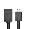 Ugreen kabel adapter przejściówka HDMI (żeński) - mini HDMI (męski) 4K 60 Hz Ethernet HEC ARC audio 32 kanały 22 cm czarny (20137)