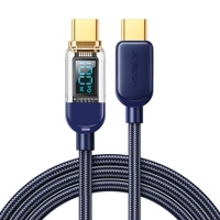 Joyroom USB C - USB C 100W Kabel für schnelles Aufladen und Datenübertragung 1,2 m blau (S-CC100A4)