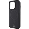 Mercedes Smooth Leather MagSafe case for iPhone 15 Pro Max - black