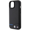 Etui BMW Leather Carbon na iPhone 15 - czarne