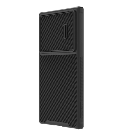 Nillkin Synthetic Fiber S Case für Samsung Galaxy S23 Ultra, Kameraabdeckung, schwarz