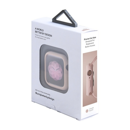 UNIQ etui Lino Apple Watch Series 5/4 44MM różowy/blush pink