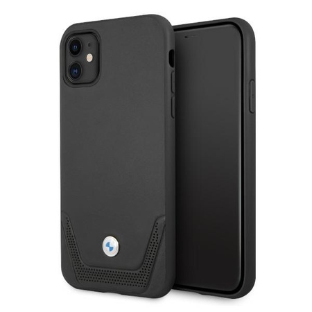 Etui BMW BMHCN61RSWPK iPhone 11 6,1" czarny/black hardcase Leather Perforate