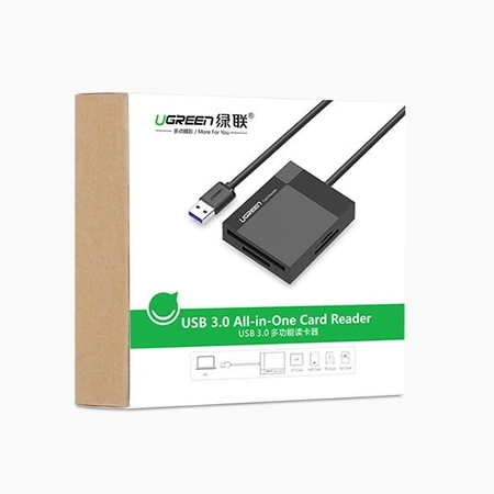 Ugreen USB 3.0 SD / Micro SD / CF / MS Speicherkartenleser schwarz (CR125 30333)