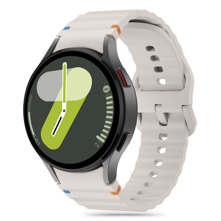 Pasek Tech-Protect Silicone Sport na Samsung Galaxy Watch 4 / 5 / 5 Pro / 6 / 7 / FE - beżowy