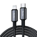 Benks Kabel D43 - Typ C na Lightning - PD 27W 3A 1,2 metra czarny