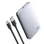 Ugreen kieszeń obudowa na dysk twardy 2,5'' SATA 3.0 6Gbps szary + kabel USB - USB Typ C 0,5m (CM300)