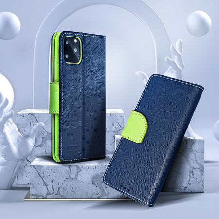 Kabura Fancy Book do  XIAOMI Redmi NOTE 12 5G granatowy / limonka