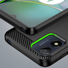 Carbon Case für Motorola Moto E13 flexible Silikon-Carbon-Hülle schwarz