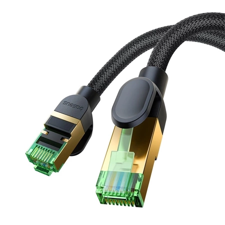 Baseus schnelles Netzwerkkabel RJ-45 Cat.8 40 Gbit/s 10 m geflochten – schwarz