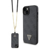 Original Case APPLE IPHONE 15 PLUS Guess Hardcase Crossbody 4G Metal Logo (GUHCP15MP4TDSCPK) black