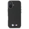 Original Handyhülle IPHONE 16 BMW Hardcase Carbon Wrapped Metal (BMHCP16S23PUFWC) schwarz