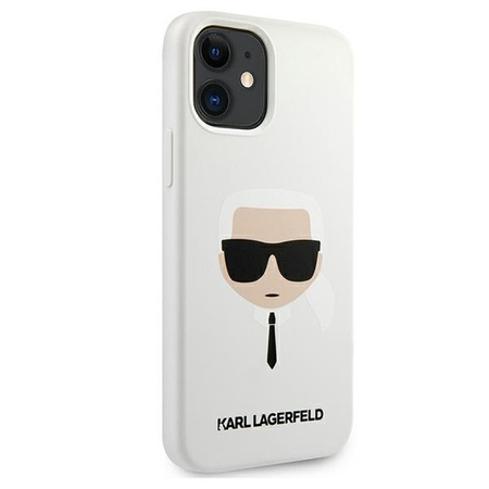 Karl Lagerfeld KLHCP12SSLKHWH iPhone 12 mini 5,4" biały/white hardcase Silicone Karl`s Head