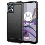 Carbon Case für Motorola Moto G53 / G13 flexible Silikon-Carbon-Hülle schwarz