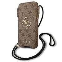 Guess Torebka na telefon GUHCP12L4GPSBR 6,7" brązowy/brown 4G Metal Logo