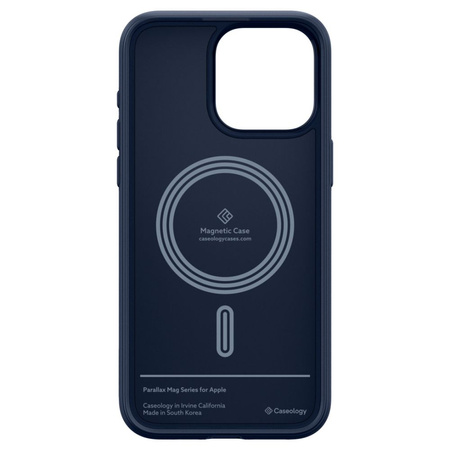 Schutzhülle APPLE IPHONE 15 PRO MAX Caselogy Parallax Mag MagSafe navy blau