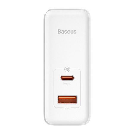 Baseus GaN5 Pro Fast Universal GaN USB Ladegerät Typ C / USB 100W PD3.0, QC4.0+, AFC weiß (CCGP090202)