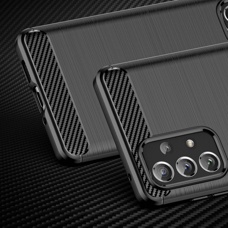 Carbon Case Flexible TPU-Hülle für Samsung Galaxy A73 schwarz