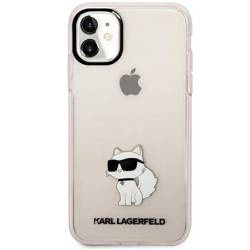 Original Handyhülle IPHONE 11 / XR Karl Lagerfeld Hardcase Ikonik Choupette (KLHCN61HNCHTCP) rosa