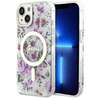 Guess GUHMP14SHCFWST iPhone 14 6.1" transparent hardcase Flower MagSafe