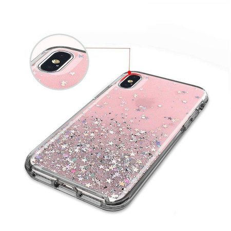 Wozinsky Star Glitter błyszczące etui pokrowiec z brokatem Samsung Galaxy S21+ 5G (S21 Plus 5G) różowy