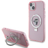 Karl Lagerfeld KLHMP15SHMRSKCP iPhone 15 6.1&quot; pink/pink hardcase Ring Stand Karl&amp;Choupette MagSafe