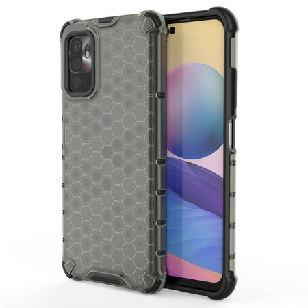 Honeycomb etui pancerny pokrowiec z żelową ramką Xiaomi Redmi Note 10 5G / Poco M3 Pro czarny