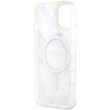 Guess GUHMP14SPCUMAH iPhone 14 6,1&quot; weiß/weiße Hardcase Marble MagSafe