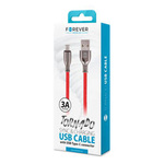 Forever kabel Tornado USB - USB-C 1,0 m 3A czerwony