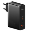 Baseus GaN5 Pro wall charger 2xUSB-C + USB, 140W (black)