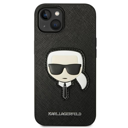 Karl Lagerfeld KLHCP14MSAPKHK iPhone 14 Plus 6,7" czarny/black hardcase Saffiano Karl`s Head Patch