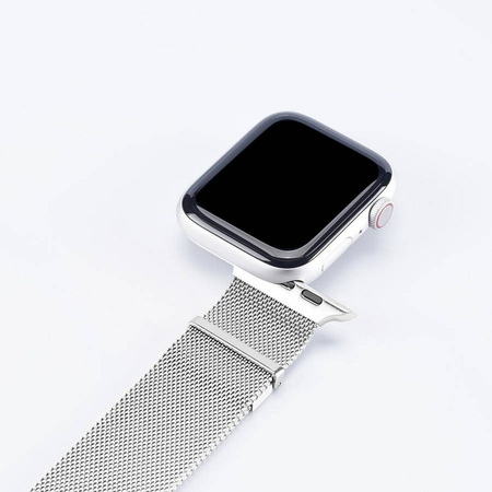 Armband für APPLE WATCH 42 / 44 / 45 MM Dux Ducis Strap Milanese silber