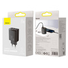 Baseus Compact szybka ładowarka sieciowa 2x USB / USB Typ C 30W 3A Power Delivery Quick Charge czarny (CCXJ-E01)