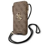 Guess Torebka na telefon GUHCP12L4GPSBR 6,7" brązowy/brown 4G Metal Logo