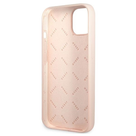 Guess GUHCP13MSLTGP iPhone 13 6.1 &quot;rosa / rosa Hardcase Silikondreieck