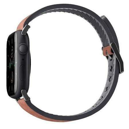 UNIQ pasek Straden Apple Watch Series 4/5/6/7/SE 42/44/45mm. Leather Hybrid Strap brązowy/brown