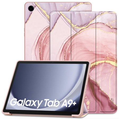 Case SAMSUNG GALAXY TAB A9+ Tech-Protect SmartCase Marble pink