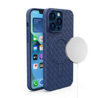 MagSafe Woven Case für iPhone 15 Pro – Marineblau