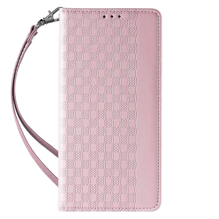 Magnet Strap Case für iPhone 13 Pro Tasche Wallet + Mini Lanyard Pendant Pink